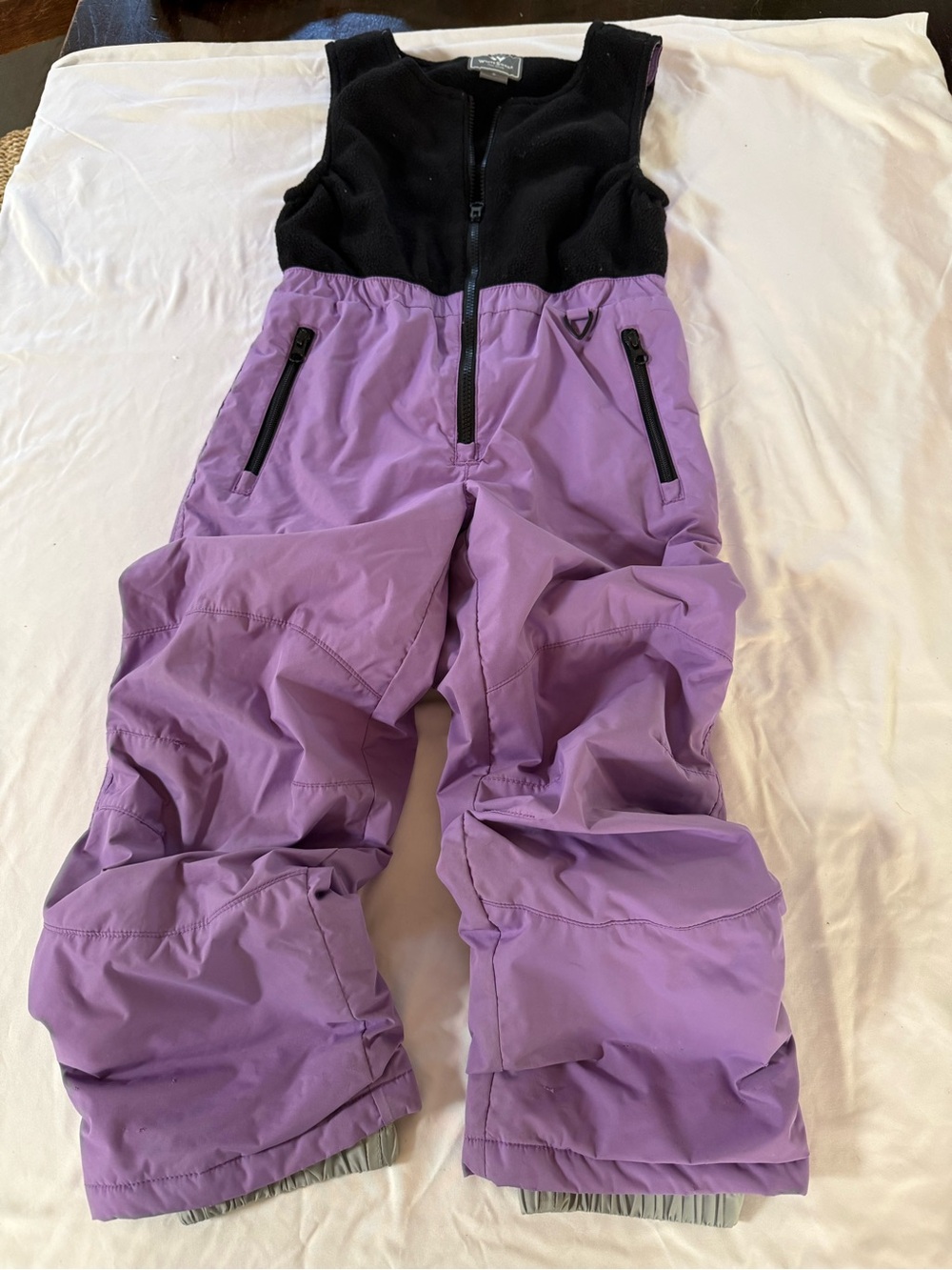 White Sierra Kids Girls Insulated Ski Snow Bib Size 6 – Purple Black